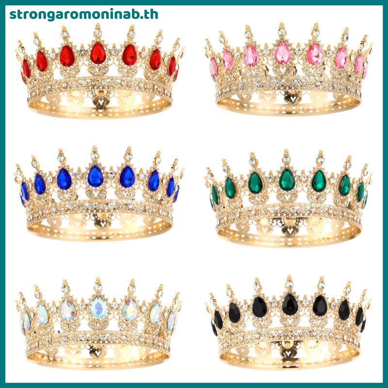 STR Crown Tiara เค้ก Topper คริสตัลเพิร์ล Luxury Cupcake Topper สําหรับปาร์ตี้เด็กสาวเจ้าหญิงวันเกิด