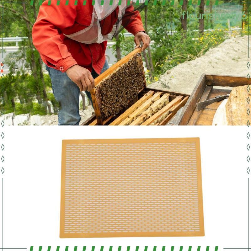 [flurishroly6] พลาสติก Queen Excluder 8 กรอบ Hive Grid เปิดโค้งสีเหลืองสําหรับ Beekeepers การเก็บเกี