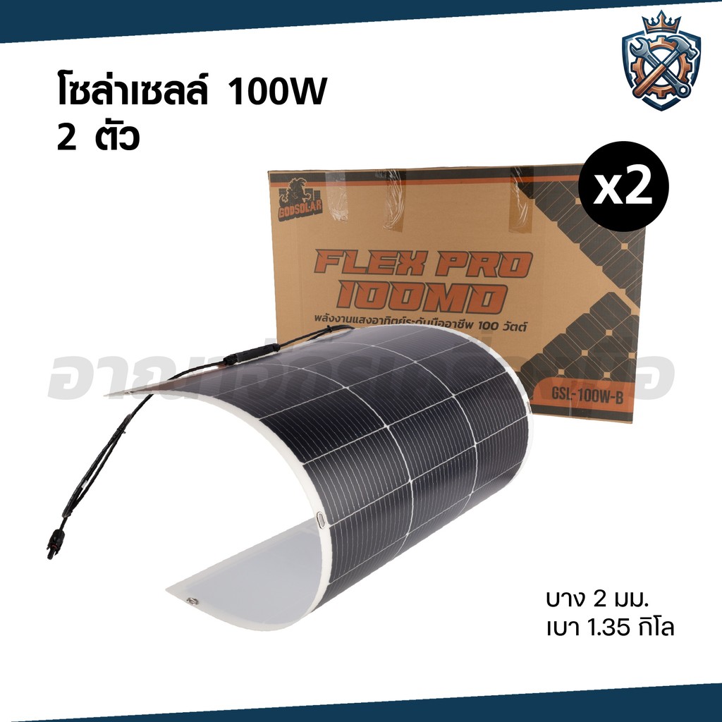GODSORAL แผงโซล่าเซลล์ 100W-250W  แบบ 2 แผง