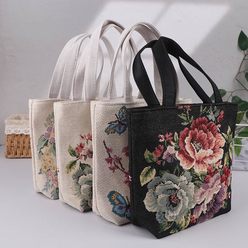 SPGH Butterfly Rabbit Peony Tote Bag with Shoulder Traveling Pouch - Small Handbag Storage Bag Hot