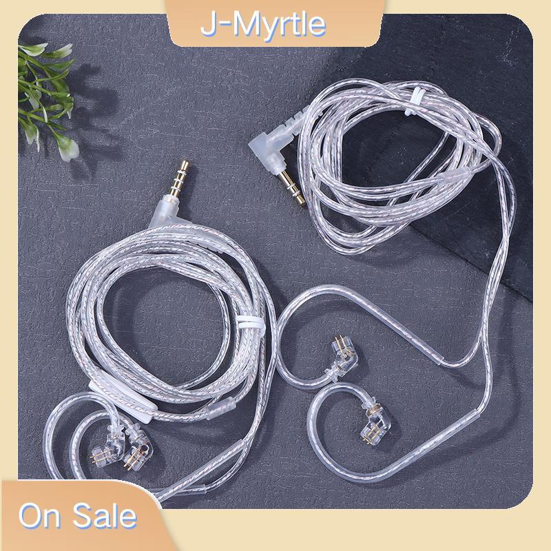 J-Myrtle 3.5 มม.2PIN In Ear หูฟังแบบมีสาย KZ Silver Plated KZ หูฟังสายอัพเกรดพร้อมไมโครโฟน KZ หูฟังส