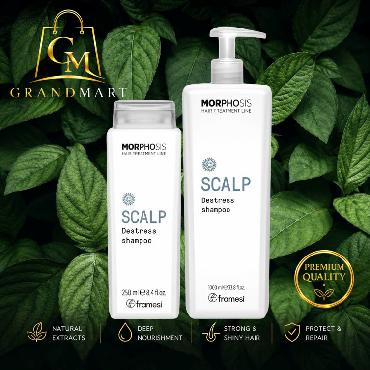 Framesi Morphosis Destress Shampoo 250/1000 ml แชมพูสำหรับหนังศีรษะแพ้ง่าย