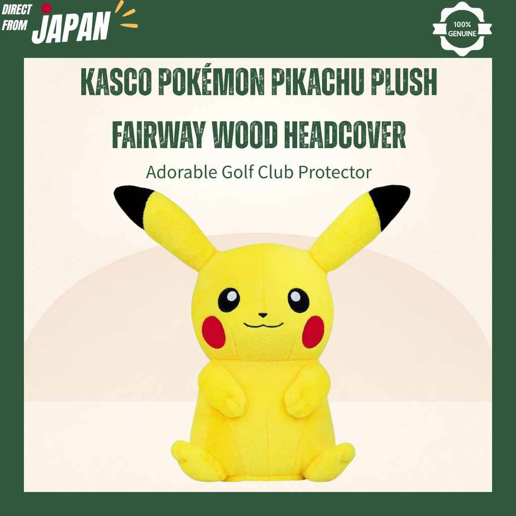 Kasco Pokémon Pikachu Plush Fairway Wood Headcover – Adorable Golf Club Protector