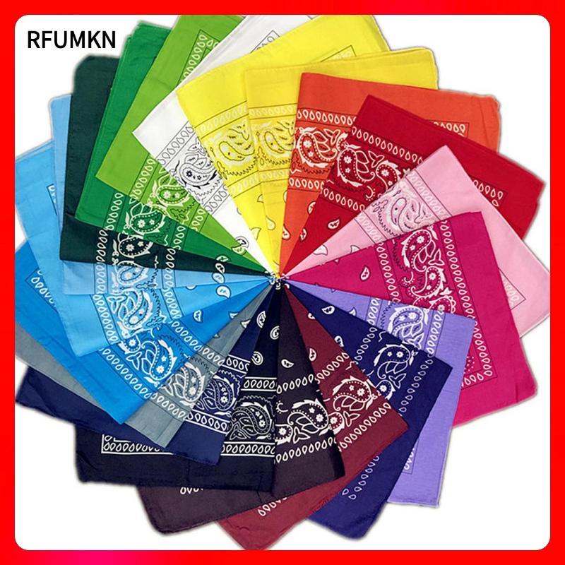 [rfumkn] Paisley Bandana Head Scarf ผ้าฝ้าย 100% Head Neck Wrap Novelty Cowboy Bandana