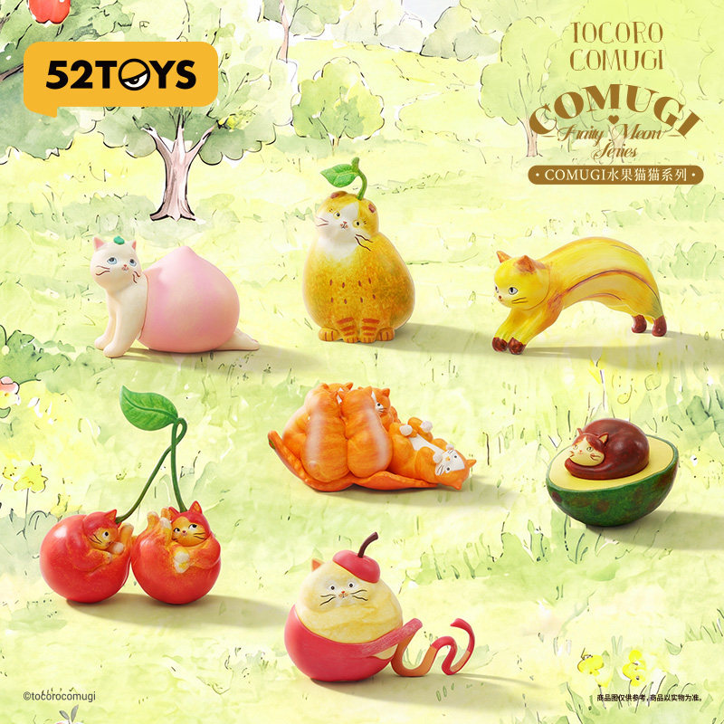 MORETHAN Arts&Toys 52TOYS COMUGI Tocorocomugi Fruit Meow Series Blind Box（กด6ชิ้น=1box）