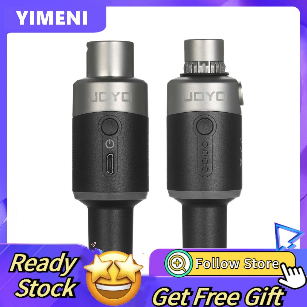 Yimeni-th JOYO MW-1 5.8GHz ระบบไมโครโฟนไร้สายแบบชาร์จไฟได้เครื่องส่งสัญญาณและตัวรับสัญญาณสำหรับเครื่