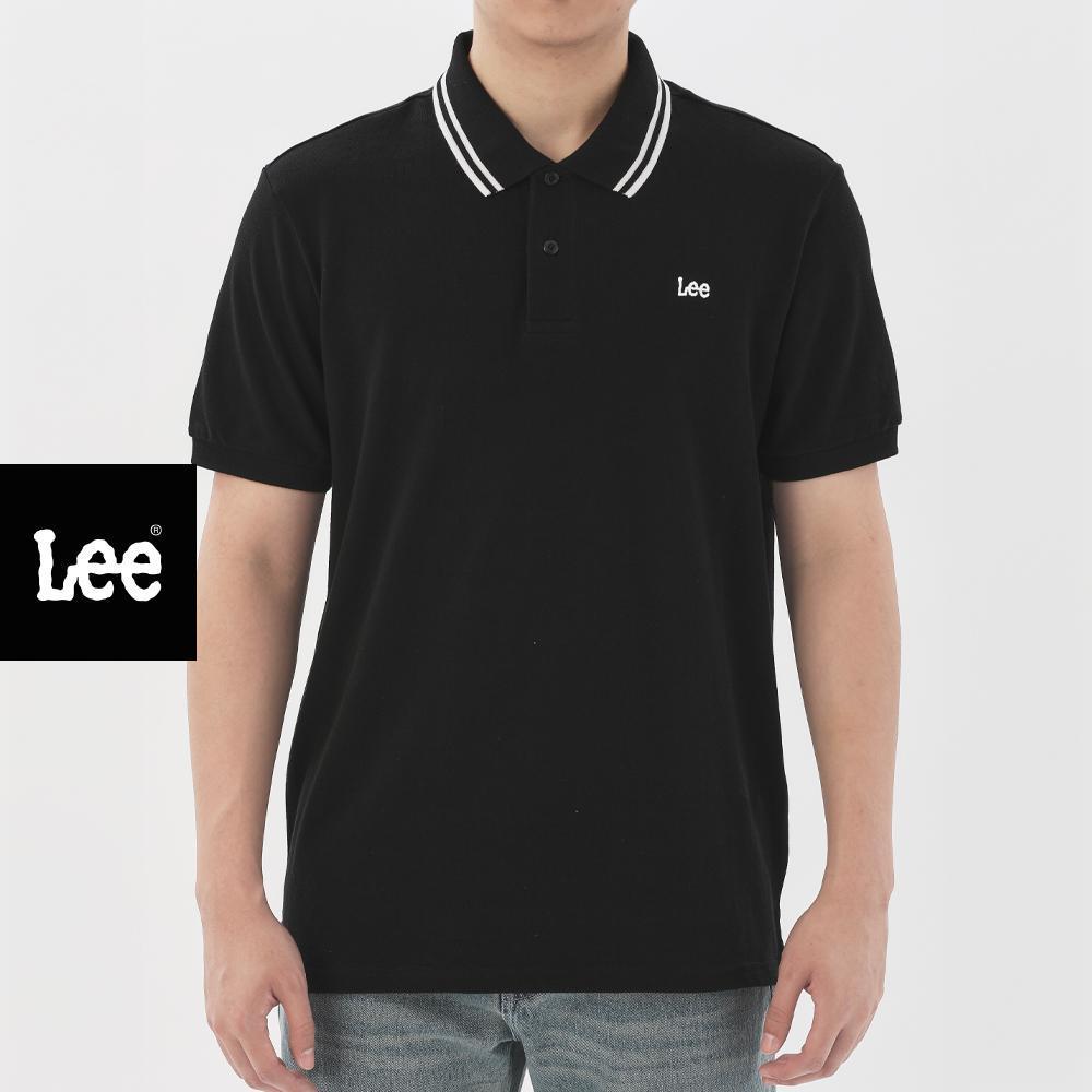 LEE เสื่อโปโลแขนสั้นผู้ชาย Regular รุ่น LE F125MPOLF06 สีดำ