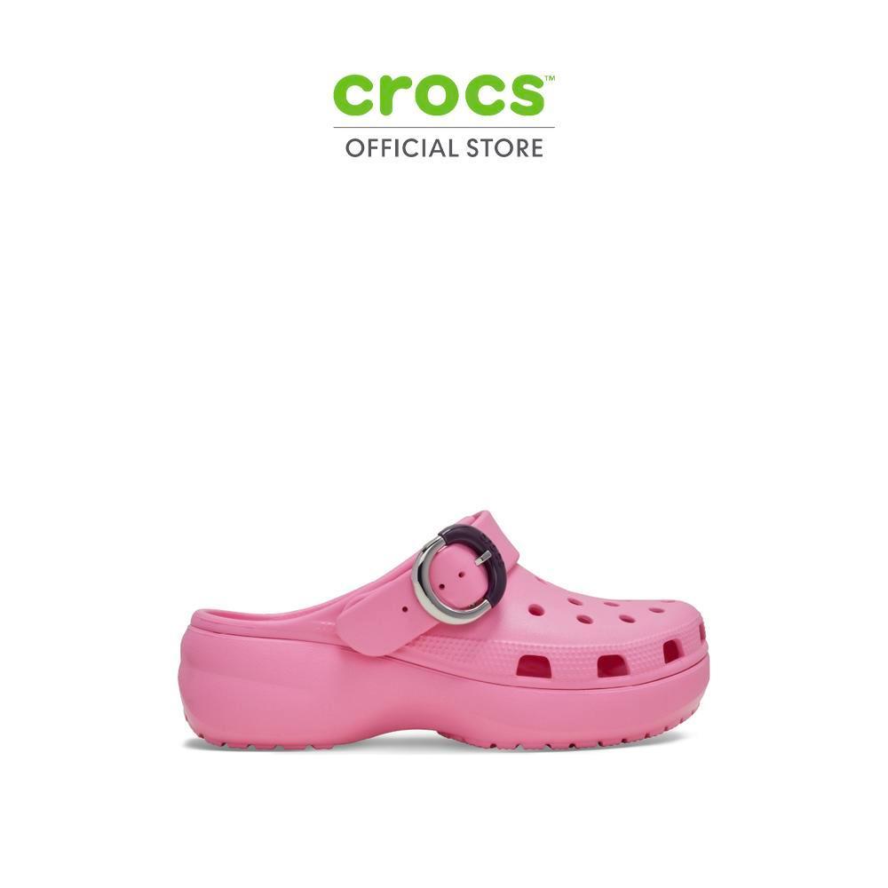 CROCS รองเท้าลำลองผู้หญิง CLASSIC PLATFORM DIPPED BUCKLE CLOG - PINK LEMONADE