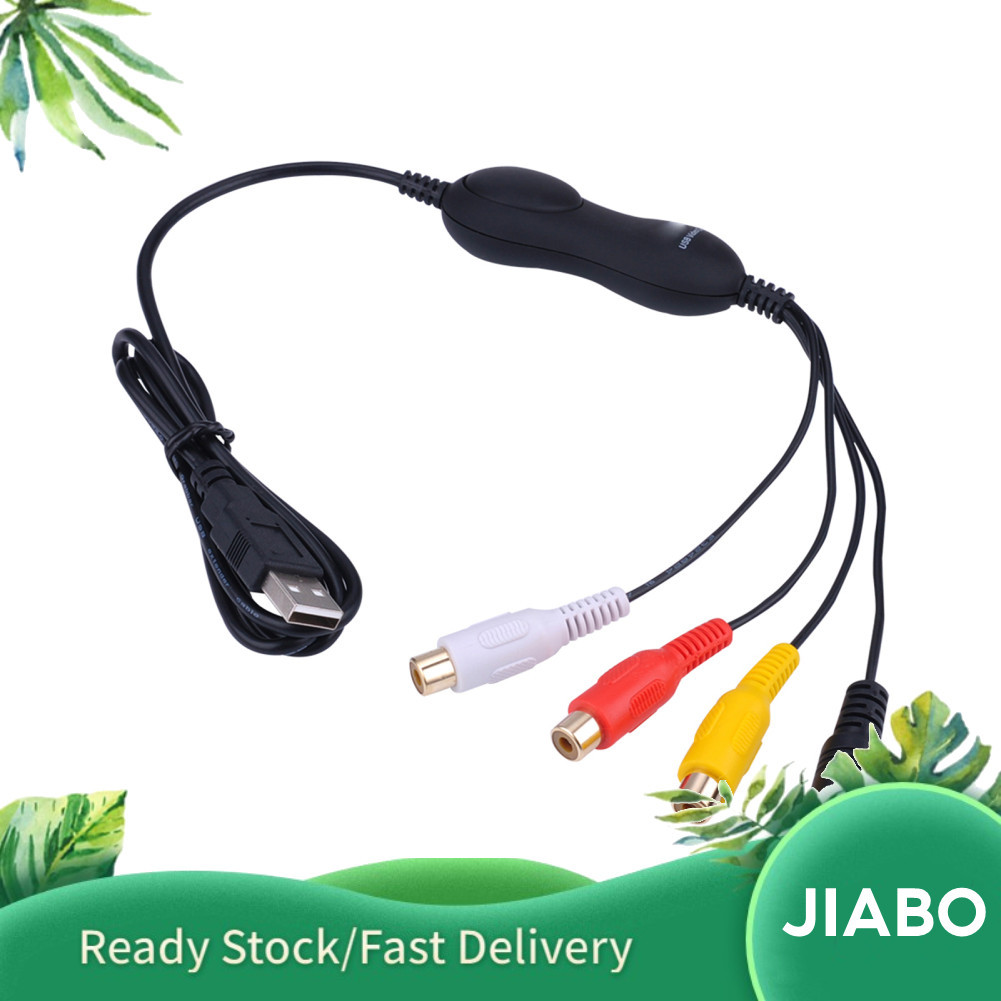 Jiabo Jiabo ezcap158 USB 2.0 UVC การ์ดจับภาพวิดีโอ VHS เป็นกล่องแปลงดิจิตอลรองรับ CVBS และอินพุต S-V