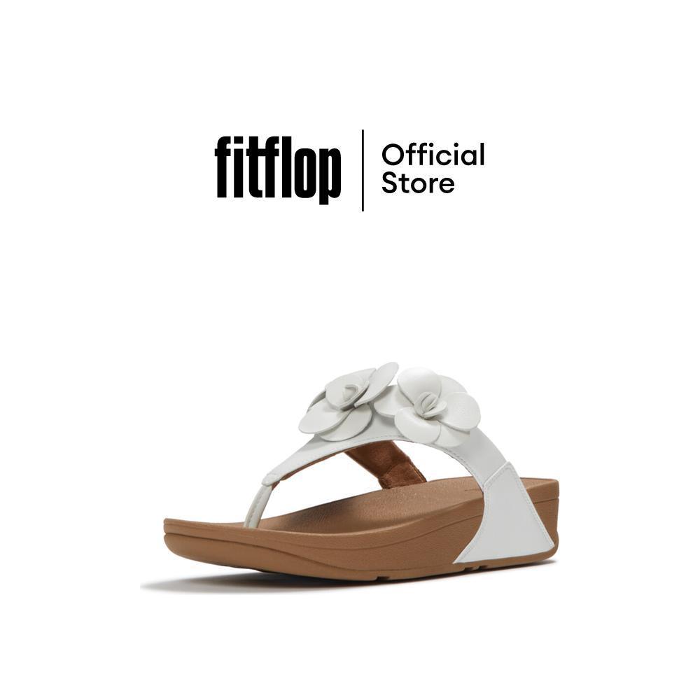 FITFLOP LULU FLOWER TOE-POST SANDALS รองเท้าแตะแบบหูหนีบผู้หญิง รุ่น A4N-194 สี URBAN WHITE