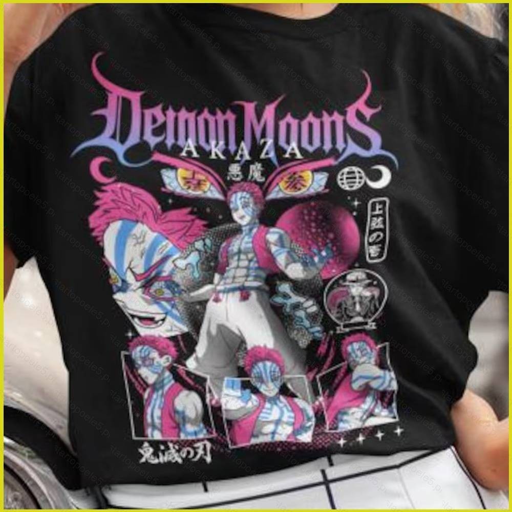 เสื้อยืดแขนสั้นฤดูร้อน Demon Slayer ตัวละคร Akaza