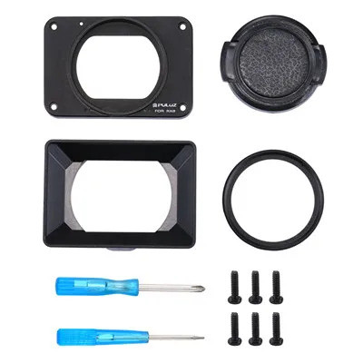 PULUZ สําหรับ Sony RX0/RX0 II อลูมิเนียมแผงด้านหน้า + 37 มม.เลนส์กรอง UV + เลนส์บังแดด & crews และ S