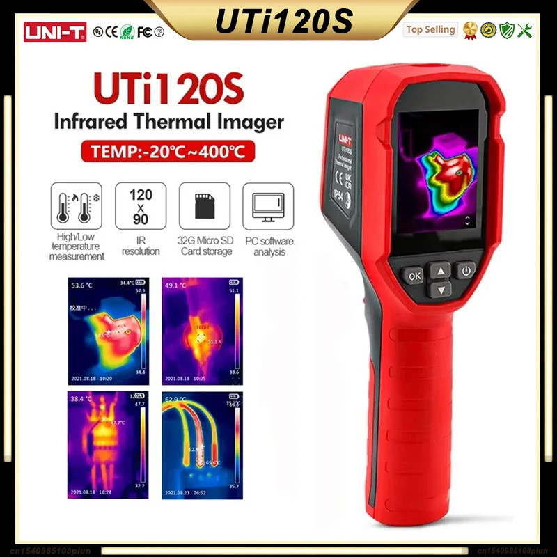 UNI T กล้องถ่ายภาพความร้อน UTI120S 120x90 พิกเซลอินฟราเรด Imager Thermographic กล้องชั้นหลอดความร้อนการทดสอบ