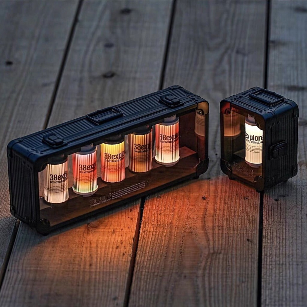 SG SELLER Outdoor Camping 38explore light box โปร่งใสบรรยากาศ 38 light กล่องเก็บประณีต Camping 38 ไฟ