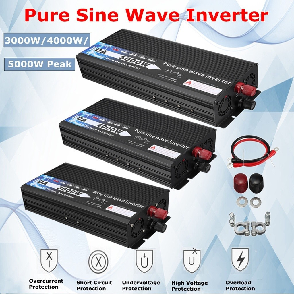 ใหม่ DC 12 V/24 V To AC 110 V/220 V 50Hz Pure Sine Wave อินเวอร์เตอร์แรงดันไฟฟ้า Transformer Power C