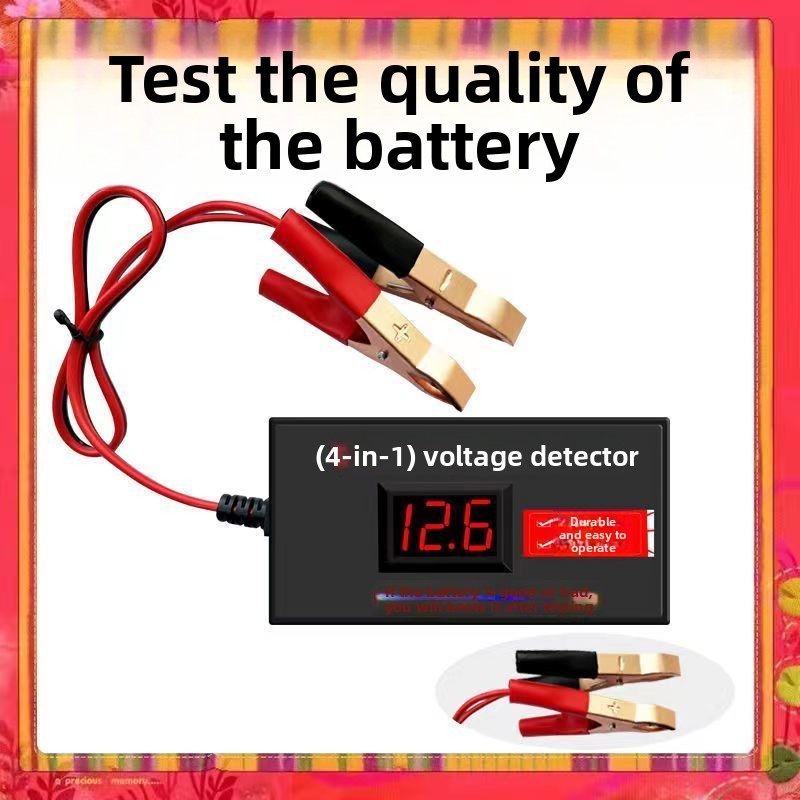 Battery Tester Battery Voltage Tester 12v24v72v48v60V Car Electric Vehicle Motorcycle Universal