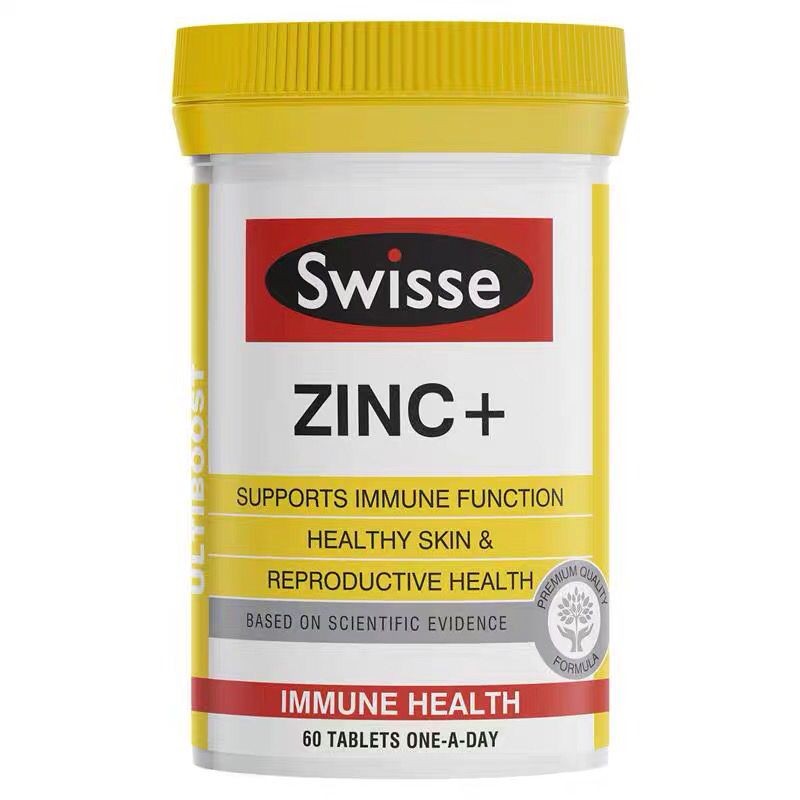 ออสเตรเลีย Swisse ผู้ใหญ่ ZINC อาหารเสริมเม็ด 60 แคปซูล Multivitamin ZINC + ZINC องค์ประกอบเม็ดการตั