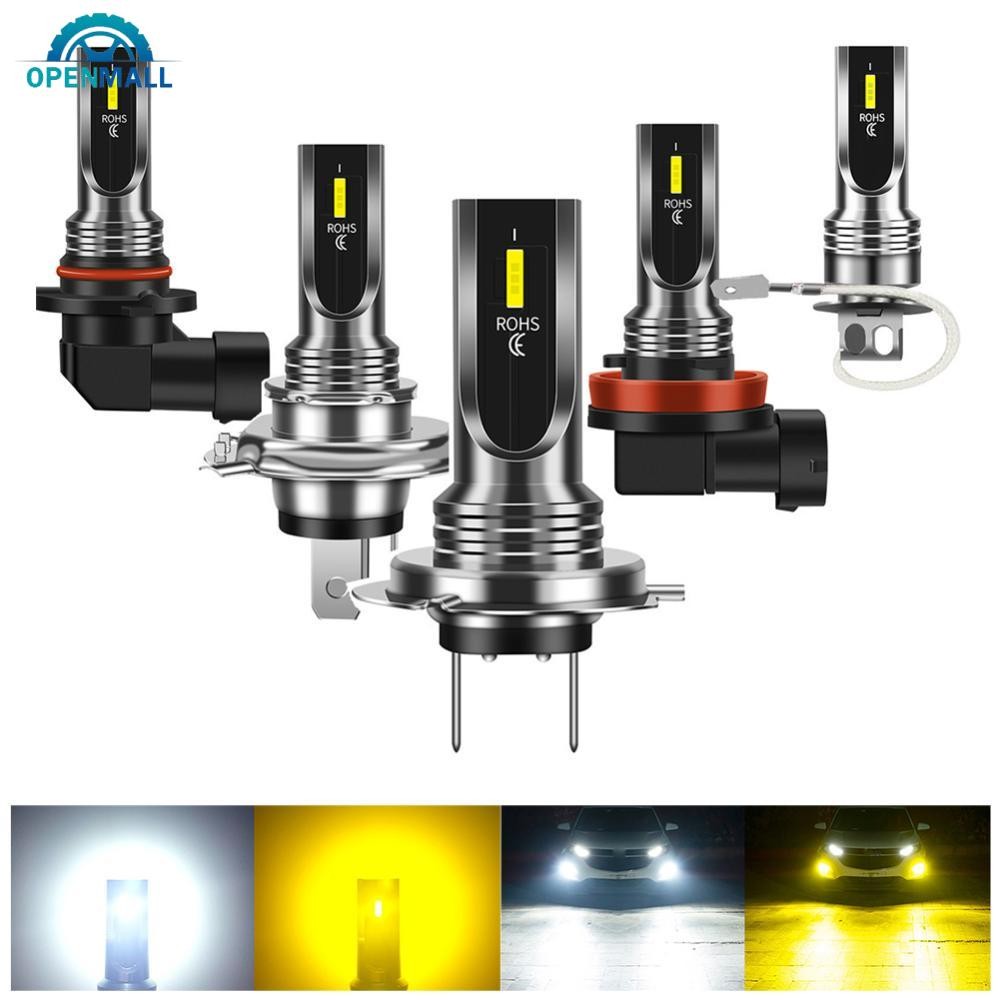 OPENMALL 1PC 9005/HB3/H4/H11/H7/H3/H6/H16/5202 ไฟตัดหมอก LED รถยนต์ไฟหน้า Super Bright G2J2