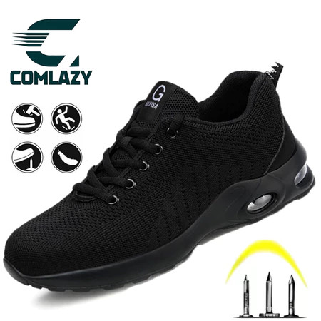 พร้อมส่ง รองเท้าเซฟตี้ พื้นเคฟลาร์ รองเท้าทำงาน กันกระแทก กันแทง รองเท้าผู้ชาย ป้องกันไฟฟ้าสถิตย์