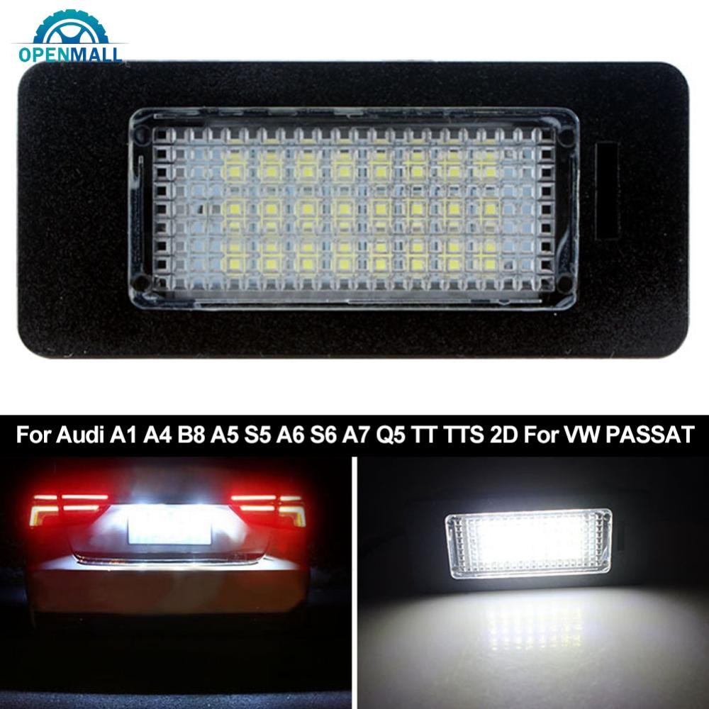 OPENMALL 1PC รถ Canbus LED จํานวนใบอนุญาตประกอบไฟเปลี่ยนสีขาวสําหรับ Audi A1 A4 B8 A5 S5 A6 S6 A7 Q5
