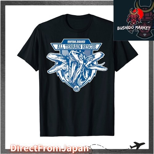 เสื้อยืดโลโก้ Jurassic World Blue Raptor Squad Rescue 【DirectFromJapan】