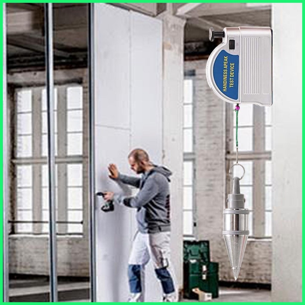 Retractable Plumb Bob เครื่องมือหดแม่เหล็ก Plumb Bob 19.69ft Auto Recoil สายไฟวัดและเค้าโครงเครื่องม