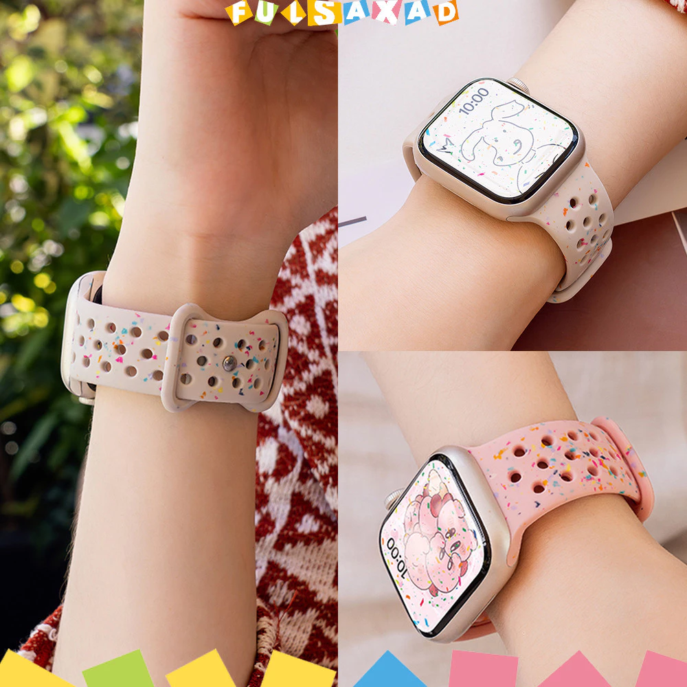 สายยางซิลิโคนอ่อนสำหรับ for Apple Watch Ultra 3 2 49มม Iwatch Series 11 10 9 8 7 6 5 SE 3 2 46 45 44 42 40 38มม