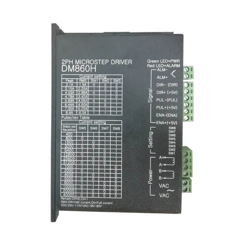 DC30V-100V AC24V- 70V 7.5A วัตถุประสงค์ทั่วไป 86 stepper มอเตอร์ไดร์เวอร์ DM860H 256 subdivision