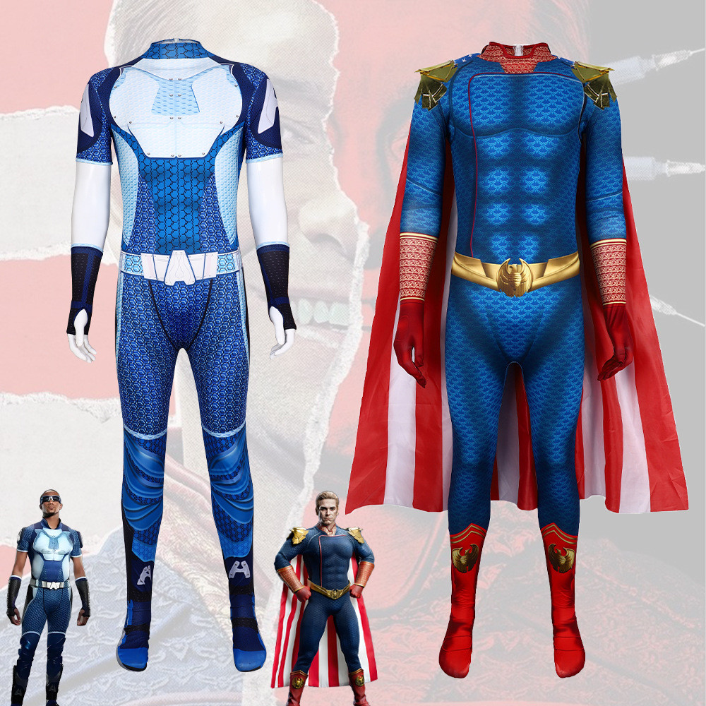 Robe Pickets Cosplay ชุดฮีโร่ Halloween พร้อม Cloak Superman ลายพิมพ์ รหัส 1014