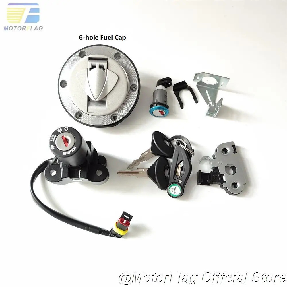 ล็อคชุดฝาถังน้ํามันเชื้อเพลิงสําหรับ Benelli TNT300 TNT302 BN302 TNT25 TNT250 STELS 300 KEEWAY RKX 3