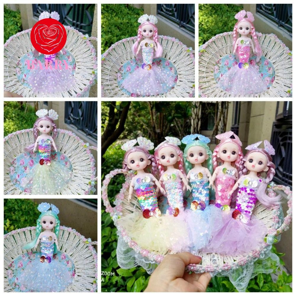 BARRY Bjd ตุ๊กตานางเงือกของเล่น, BJD Mermaid Joint Movable Bjd เจ้าหญิง Mermaid ตุ๊กตา, ตุ๊กตาคอสเพล