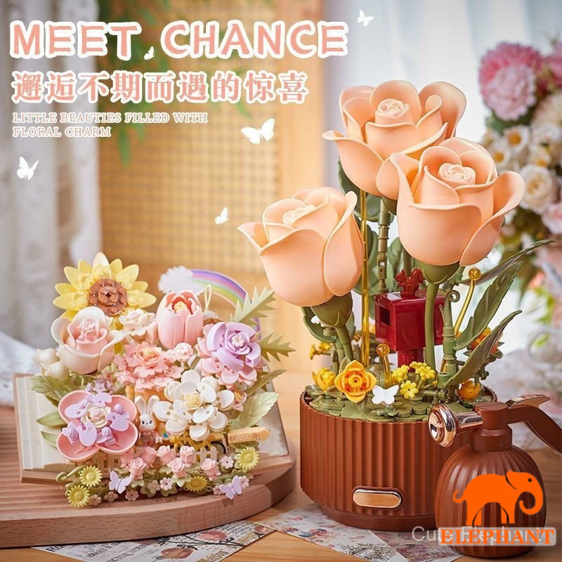 ขายร้อนโรแมนติกเก็บรักษาชุดดอกไม้บานสวนแบบไดนามิกแสงสร้างสรรค์แบบไดนามิกกุหลาบกระถางไฟฟ้าเก็บรักษาดอกไม้อาคารบล็อกไฟกลางคืนสก์ท็อปตกแต่งของขวัญ