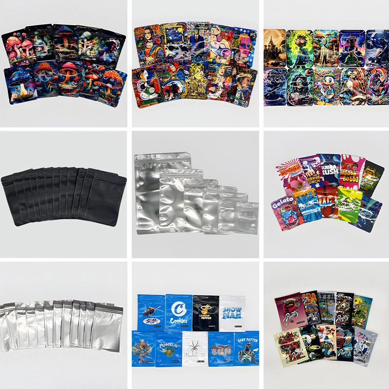 Ziplock Sheet Resealable Plastic Storage Bags With Window, Candy Bags, Mylar Ziplock Sweets, 7x10cm