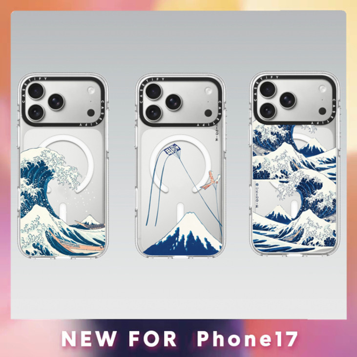 CASETY Great Wave off Kanagawa 1 เคสแม่เหล็กสําหรับ iPhone 17 17Pro Air 16 15 14 13 12 Plus Pro Max อะคริลิคใสปกหลัง