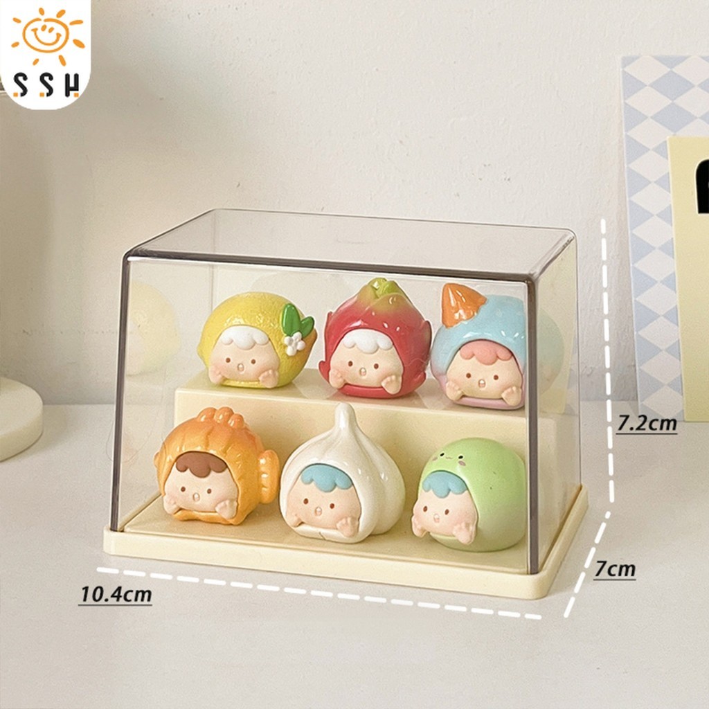 ขาตั้งตุ๊กตา ฟิกเกอร์บันได กล่องเก็บของ กล่องใส่โมเดล ชั้นวางโมเดลอคริลิค ใส่ตุ๊กตากันฝุ่นวางซ้อนกันได้ กันฝุ่น