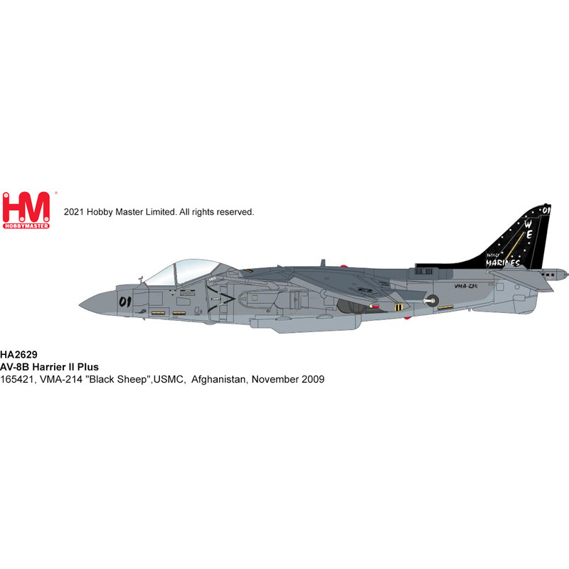 ธันวาคม HA2629 Yao Style Fighter AV-8B Plus VMA214BlackSheep Afghanistan 2009