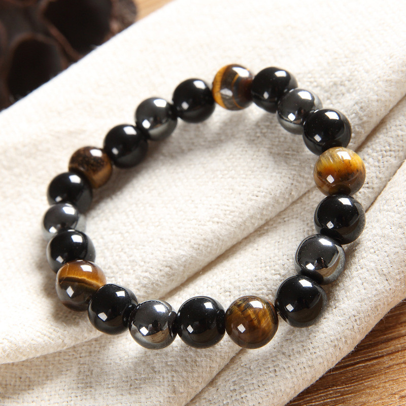 T Tiger Eye String Obsidian เครื่องประดับแก้ว Flow เครื่องประดับ 25.10.21