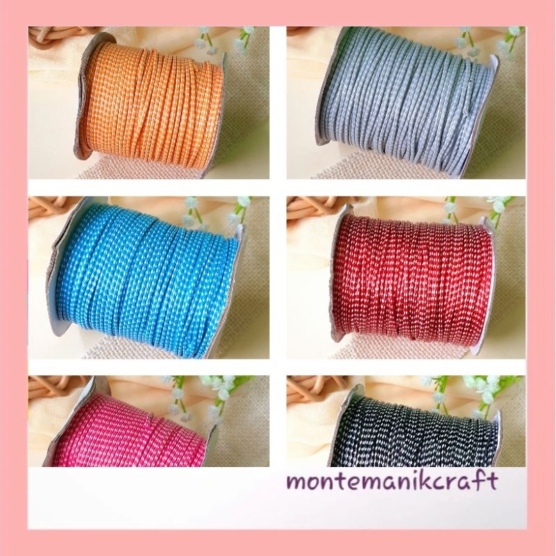 BEAD (1 เมตร) เชือกหนังเกาหลี 2 MM MONTEMAIL CRAFT MOTIF