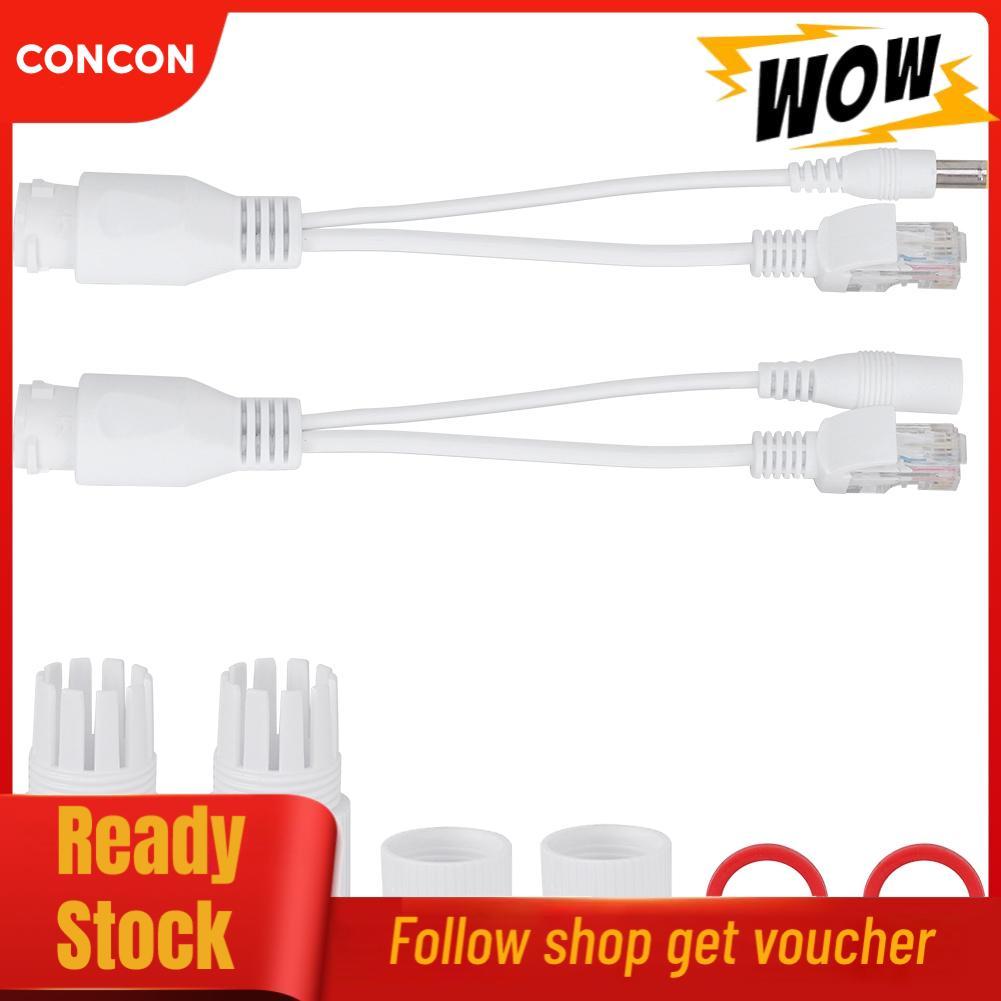 Concon อะแดปเตอร์ 12V PoE Power Over Ethernet Passive POE Cable Splitter Injector สำหรับกล้องเฝ้าระว