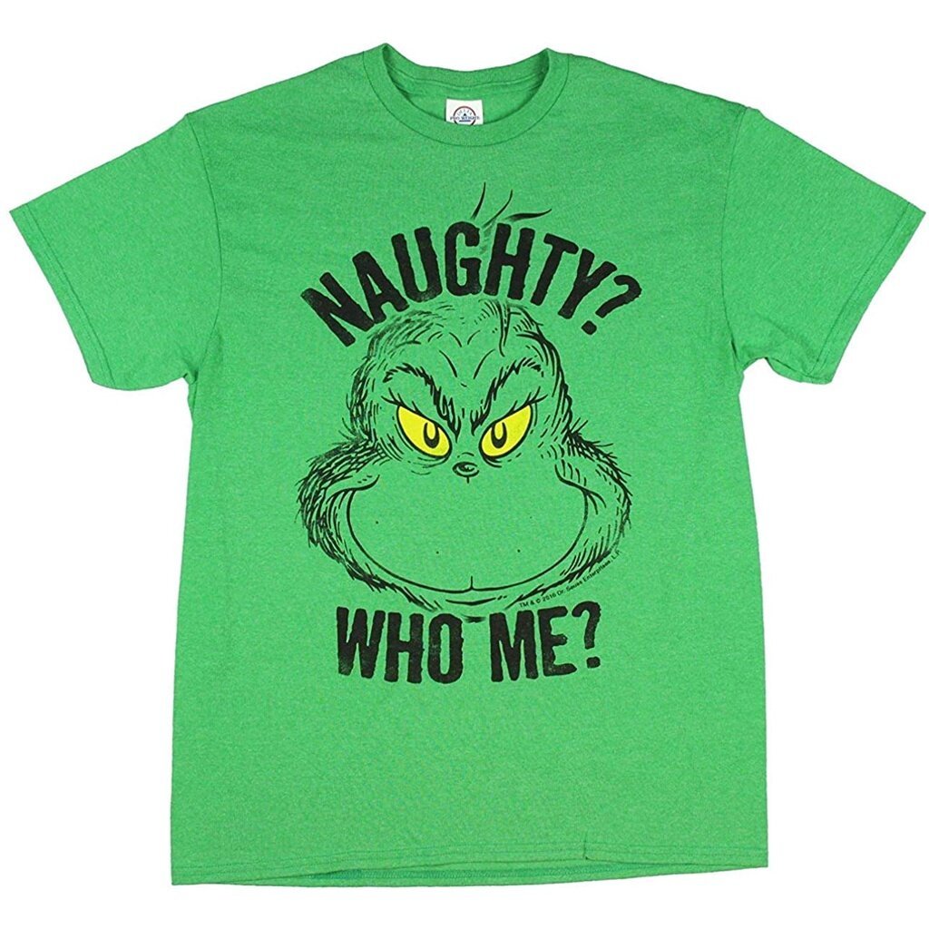 Christmas The Grinch Graphic T-Shirt ผ้าฝ้าย 100% สำหรับผู้ชาย