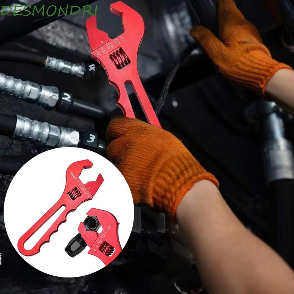 DESMONDRI AN ท่อ FITTING Spanner, 3AN-16AN อลูมิเนียมปรับประแจ, Anti-slip สีแดง/สีฟ้า/สีดําซ่อมเครื่