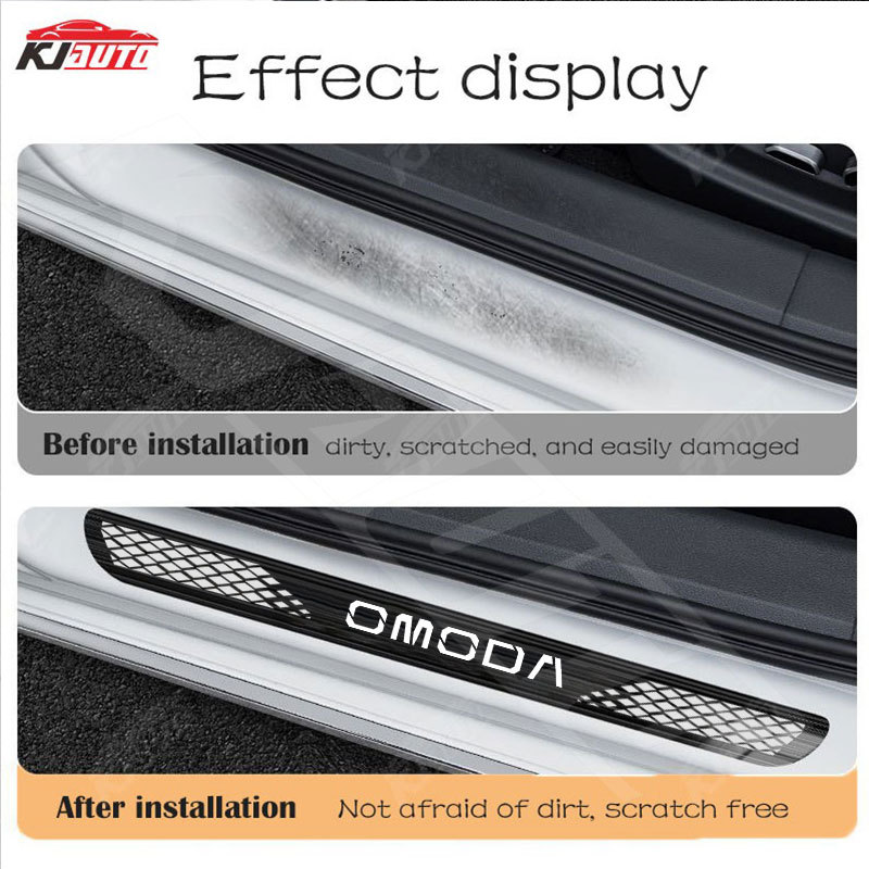 4pcs Omoda ซีลรถสแตนเลสเกณฑ์แถบโลหะยินดีต้อนรับเหยียบตกแต่ง Auto จัดแต่งทรงผมสติกเกอร์สําหรับ Omoda 5 C5 EV E5 S5 C9 อุปกรณ์เสริม ราคา ถูกที่สุด ดีลบีเคเค แกลเลอรีภาพที่ 7