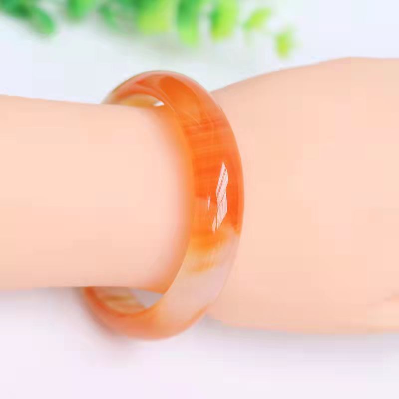 สร้อยข้อมือน้ำเงินใสสำหรับผู้หญิง สไตล์หรูหราจาก Jadeite และ Agate