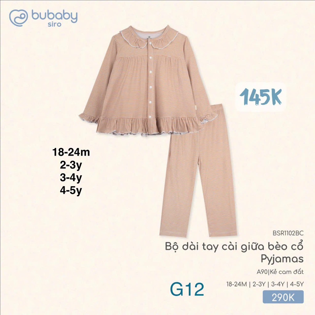 [BUBABY] ชุดนอน bubaby สําหรับเด็กชายและเด็กหญิงในสต็อก