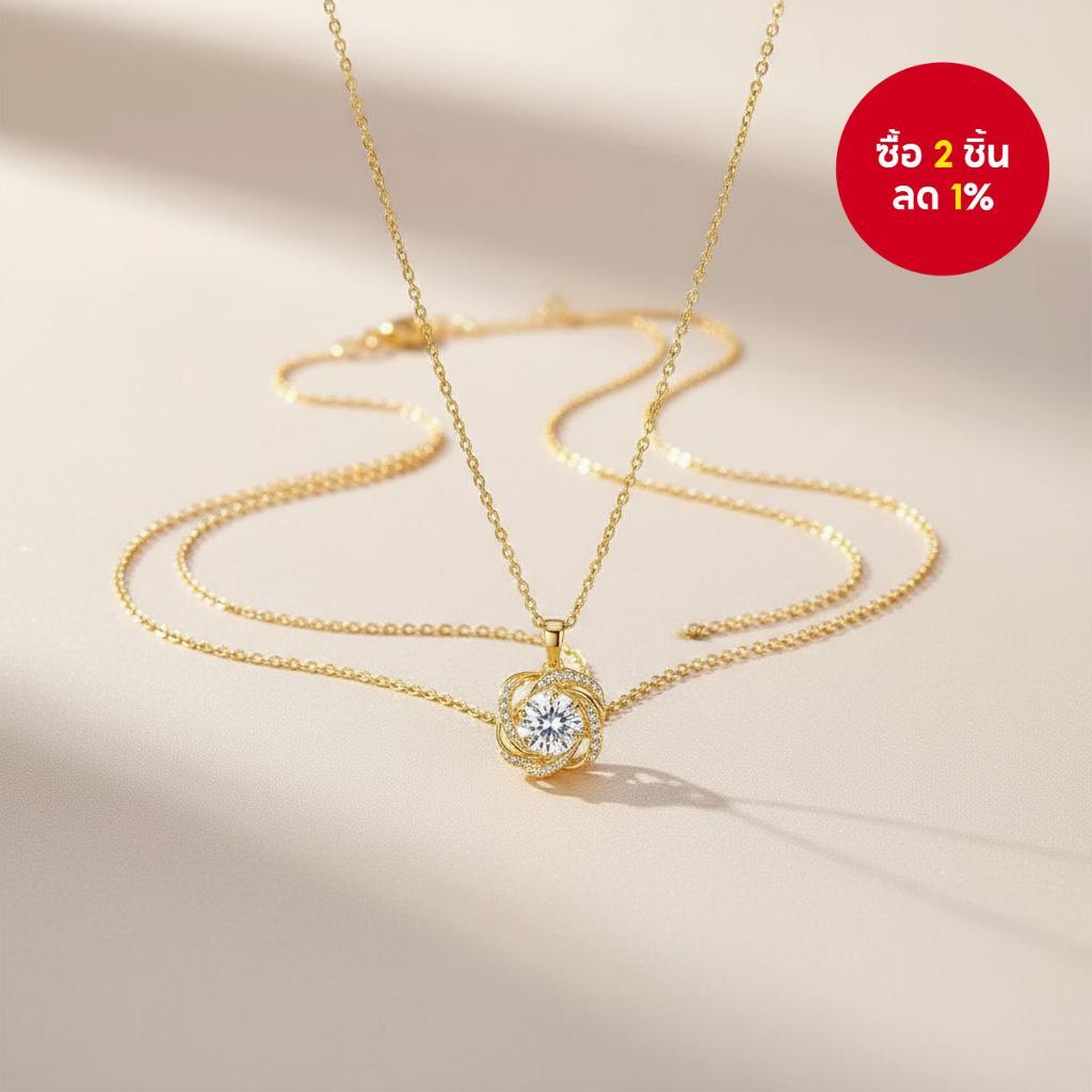 สร้อยคอจี้ Eirin ทองคํา 18K สําหรับผู้หญิง พร้อมกล่อง ของขวัญเครื่องประดับแฟชั่น