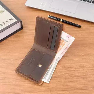 Collin Kacey FS1~3 New Collection 2026 กระเป๋าสตางค์หนังแท้ สไตล์วินเทจ แถมฟรีกล่อง Genuine leather short wallet