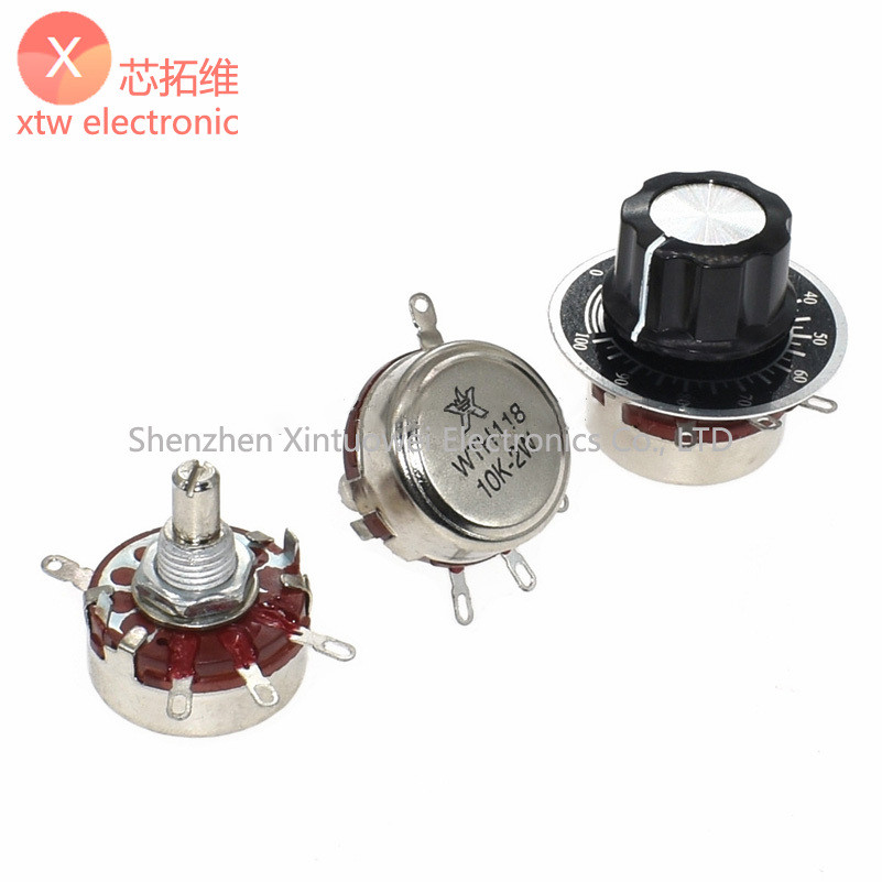 WTH118-1A 2W 1K 2K2 4K7 5K1 6K8 5K6 100K 1M Single Coil Carbon Film Potentiometer