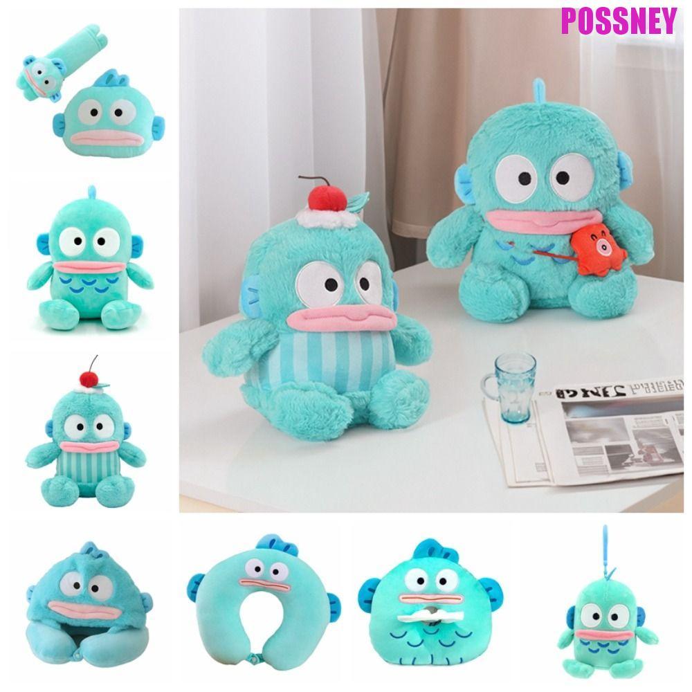 POSSNEY Joker Fish Plush Doll, Hooded Safety Belt Cover Clownfish Plush Toy, Plush Pendant Tissues C