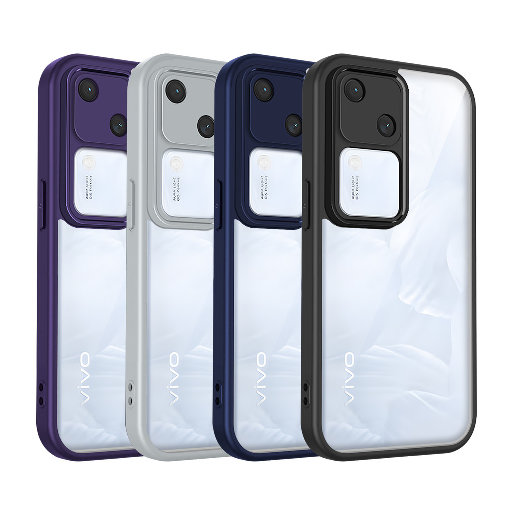 เคส Vivo V30 5G ปลอกหรูหรา Frosted ฝาครอบโปร่งใสสําหรับ Vivo V30 5G เคสโทรศัพท์