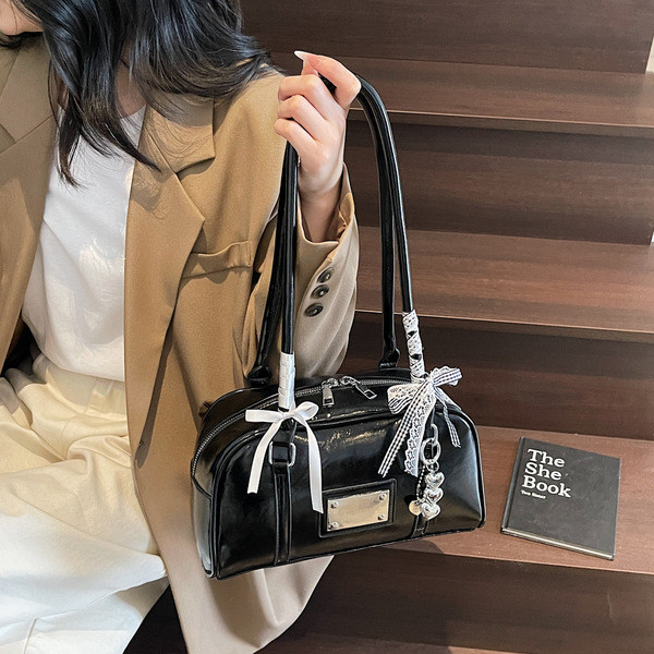 กระเป๋า cecelle perota brand กระเป๋าบอสตันโบว์เฉพาะเกาหลี2025กระเป๋าโบว์ลิ่งกระเป๋า Messenger พร็อพก